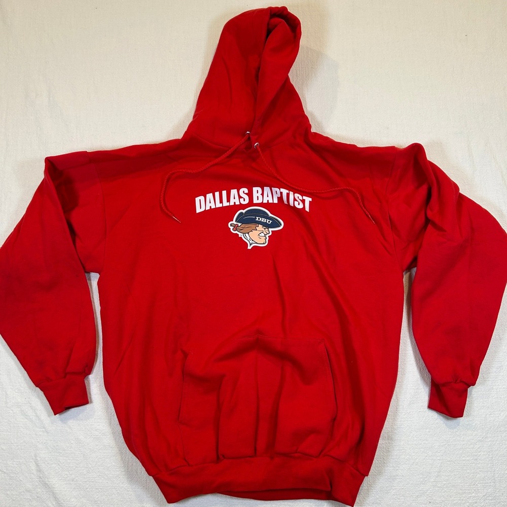 Dallas Baptist University DBU Patriots Hoodie Red Mens XL Port and Company